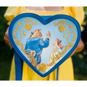 Loungefly Beauty and the Beast Convertible Heart Mini Backpack - Exclusive NWT